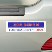 Joe Biden voor President 2020 Bumpersticker (Op auto)