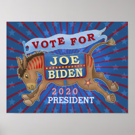 Joe Biden voor President 2020-Democraat Donkey Poster