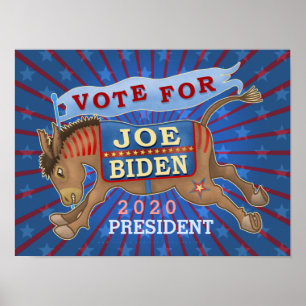 Joe Biden voor President 2020-Democraat Donkey Poster