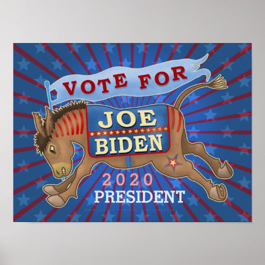 Joe Biden voor President 2020-Democraat Donkey Poster (Voorkant)
