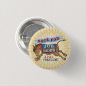 Joe Biden voor President 2020-Democraat Donkey Ronde Button 3,2 Cm (Voorkant /achterkant)