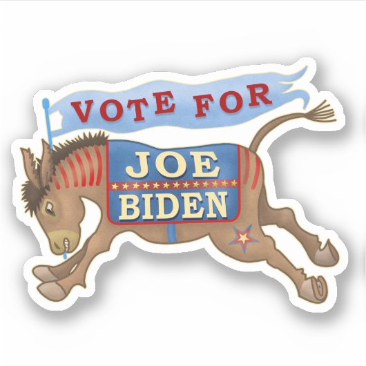 Joe Biden voor President 2020-Democraat Donkey Sticker (Voorkant)