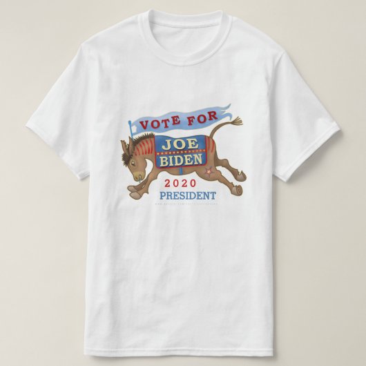 Joe Biden voor President 2020-Democraat Donkey T-shirt (Design voorkant)