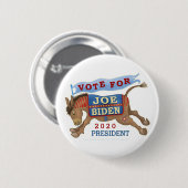 Joe Biden voor President 2020 Democraat Donkey v2 Ronde Button 5,7 Cm (Voorkant /achterkant)