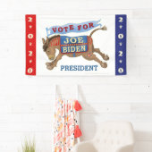 Joe Biden voor President 2020 Democraat Donkey v2 Spandoek (Insitu)
