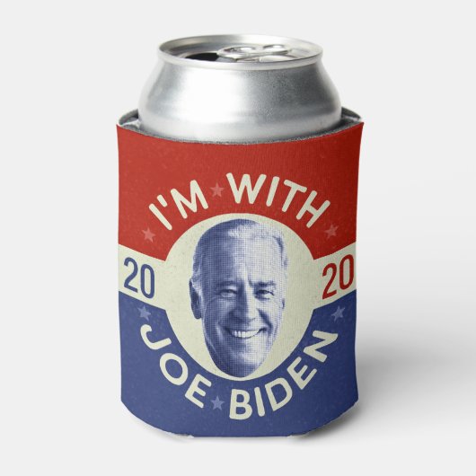 Joe Biden voor President 2020 Democraat Foto Retro Blikjeskoeler (Blikje Voorkant)