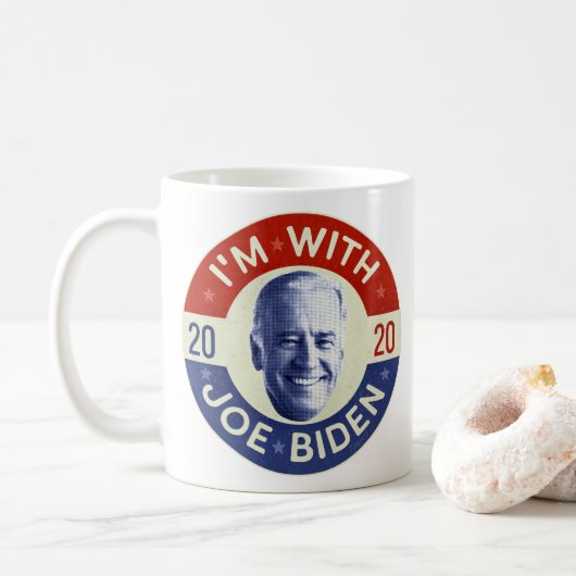 Joe Biden voor President 2020 Democraat Foto Retro Koffiemok (Met donut)