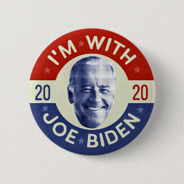 Joe Biden voor President 2020 Democraat Foto Retro Ronde Button 5,7 Cm