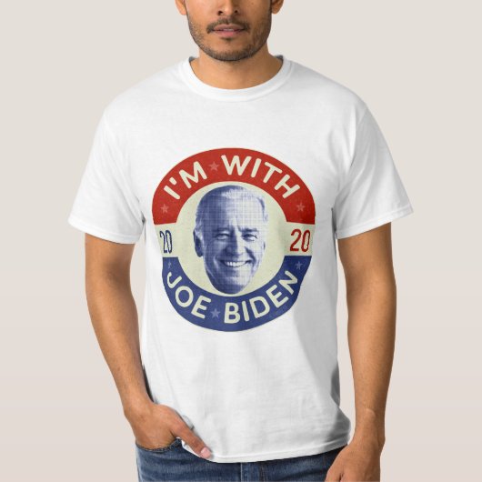 Joe Biden voor President 2020 Democraat Foto Retro T-shirt (Voorkant)
