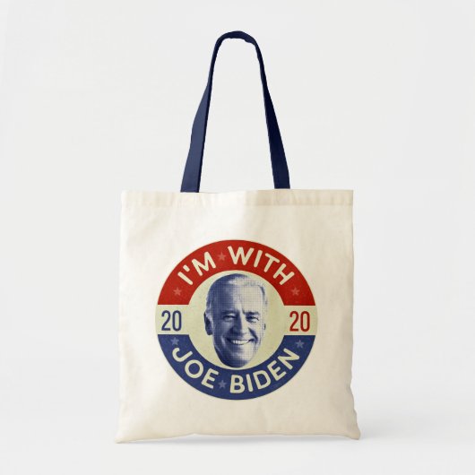 Joe Biden voor President 2020 Democraat Foto Retro Tote Bag (Voorkant)
