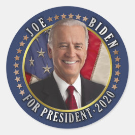 Joe Biden voor President 2020-democratische foto Ronde Sticker