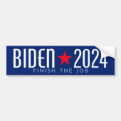 Joe Biden voor President 2024 - maak de klus af Bumpersticker (Voorkant)