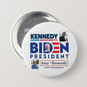 Joe Biden voor President Coattails Ronde Button 7,6 Cm (Voorkant /achterkant)