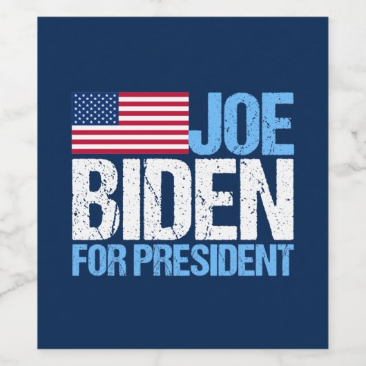 Joe Biden voor President Wijn Etiket (Enkel label)