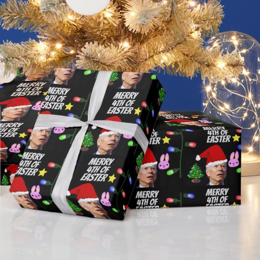 JOE BIDEN VROLIJK 4E VAN PAASKERST CADEAUPAPIER (Feestdagen)