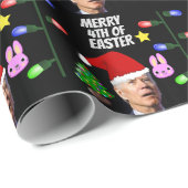 JOE BIDEN VROLIJK 4E VAN PAASKERST CADEAUPAPIER (Rol Hoek)