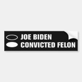 Joe Biden vs veroordeelde misdadiger stembiljet Bumpersticker (Voorkant)