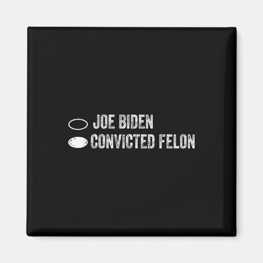 Joe Biden vs. Veroordeelde misdadiger - Stembiljet Magneet (Voorkant)