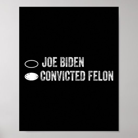 Joe Biden vs. Veroordeelde misdadiger - Stembiljet Poster (Voorkant)