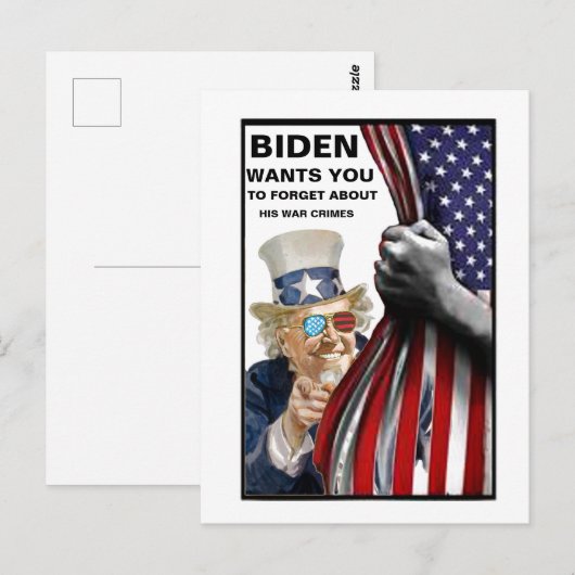 Joe Biden War Briefkaart (Voorkant / Achterkant)