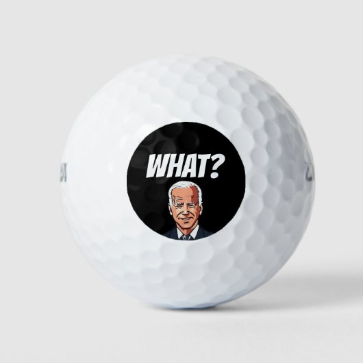 JOE BIDEN WAT? VERWARD FUNNY GOLFBALlen (Voorkant)