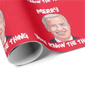 JOE BIDEN WEARING SANTA HAT DE DINGEN CADEAUPAPIER (Rol Hoek)