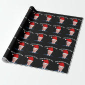 JOE BIDEN WEARING SANTA HAT DE DWINGENDE WRAPPING CADEAUPAPIER (Uitgerold)