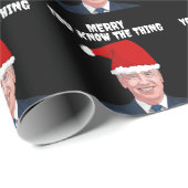 JOE BIDEN WEARING SANTA HAT DE DWINGENDE WRAPPING  CADEAUPAPIER (Rol Hoek)