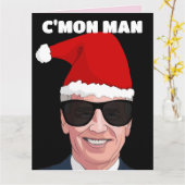 JOE BIDEN WEARING SANTA HAT GROTE CHRISTMAS CARDS KAART (Gele Bloem)