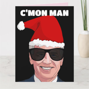JOE BIDEN WEARING SANTA HAT GROTE CHRISTMAS CARDS KAART