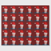 JOE BIDEN WEARING SANTA HAT WRAPPING PAPER CADEAUPAPIER (Vlak)