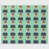 JOE BIDEN WEARING SANTA HAT WRAPPING PAPER CADEAUPAPIER (Vlak)
