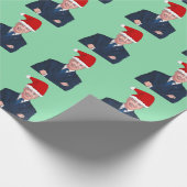 JOE BIDEN WEARING SANTA HAT WRAPPING PAPER CADEAUPAPIER (Hoek)
