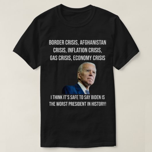 Joe Biden Worst President in de geschiedenis tegen T-shirt (Design voorkant)