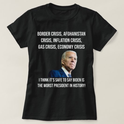Joe Biden Worst President in de geschiedenis tegen T-shirt (Design voorkant)