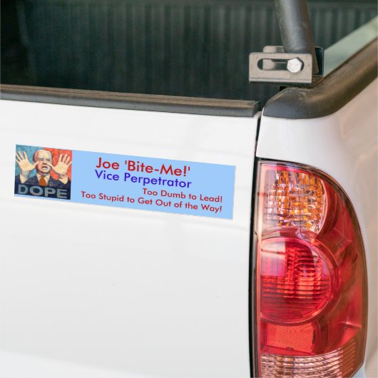 Joe 'Bite-me', Bumpersticker (Op Truck)