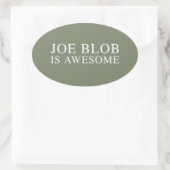 JOE BLOB IS GEWELDIG OVALE STICKER (Tas)
