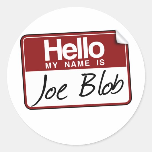 JOE BLOB RONDE STICKER (Voorkant)
