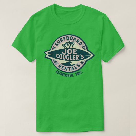 Joe Cooglers Surfboard Rentals T-shirt (Design voorkant)