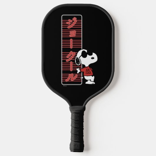 Joe Cool Japanse Neon Lights Pickleball Paddle (Achterkant)