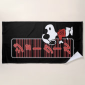 Joe Cool Japanse Neon Lights Strandlaken (Voorkant)