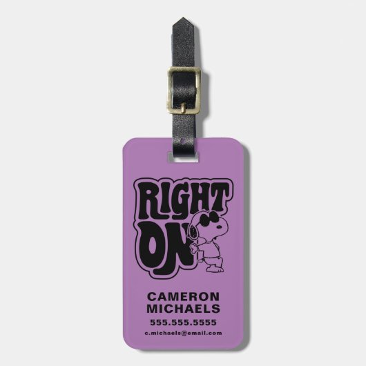 Joe Cool - rechts op Bagagelabel (Voorkant verticaal)