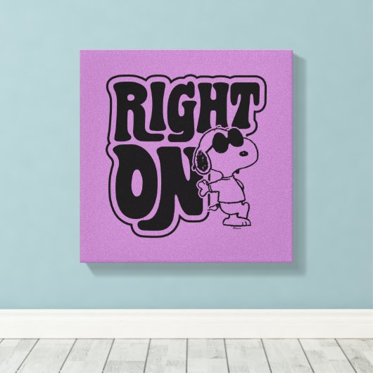 Joe Cool - rechts op Canvas Afdruk (Insitu (Houten vloer))