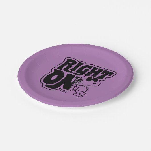 Joe Cool - rechts op Papieren Bordje (Gekanteld)