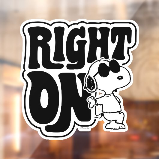 Joe Cool - rechts op Raamsticker (Vel 2)