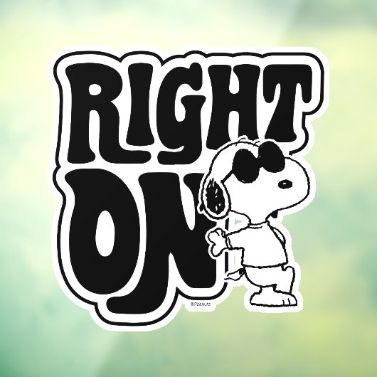 Joe Cool - rechts op Raamsticker (Vel 3)