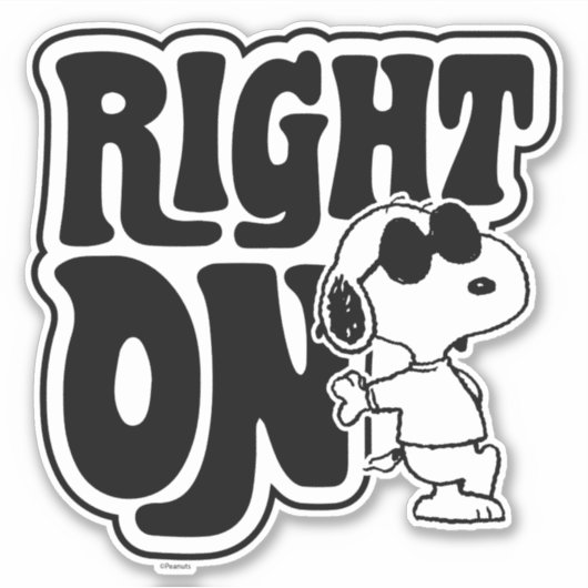 Joe Cool - rechts op Sticker (Voorkant)