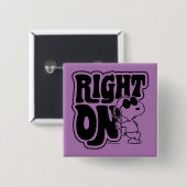 Joe Cool - rechts op Vierkante Button 5,1 Cm (Voorkant /achterkant)