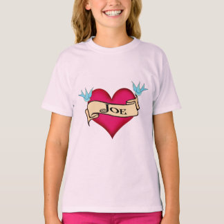 Joe - Custom Heart Tattoo T-shirts & cadeaus