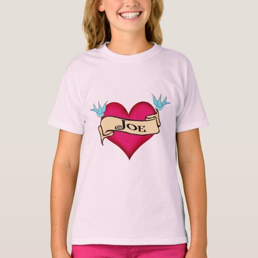 Joe - Custom Heart Tattoo T-shirts & cadeaus (Voorkant)